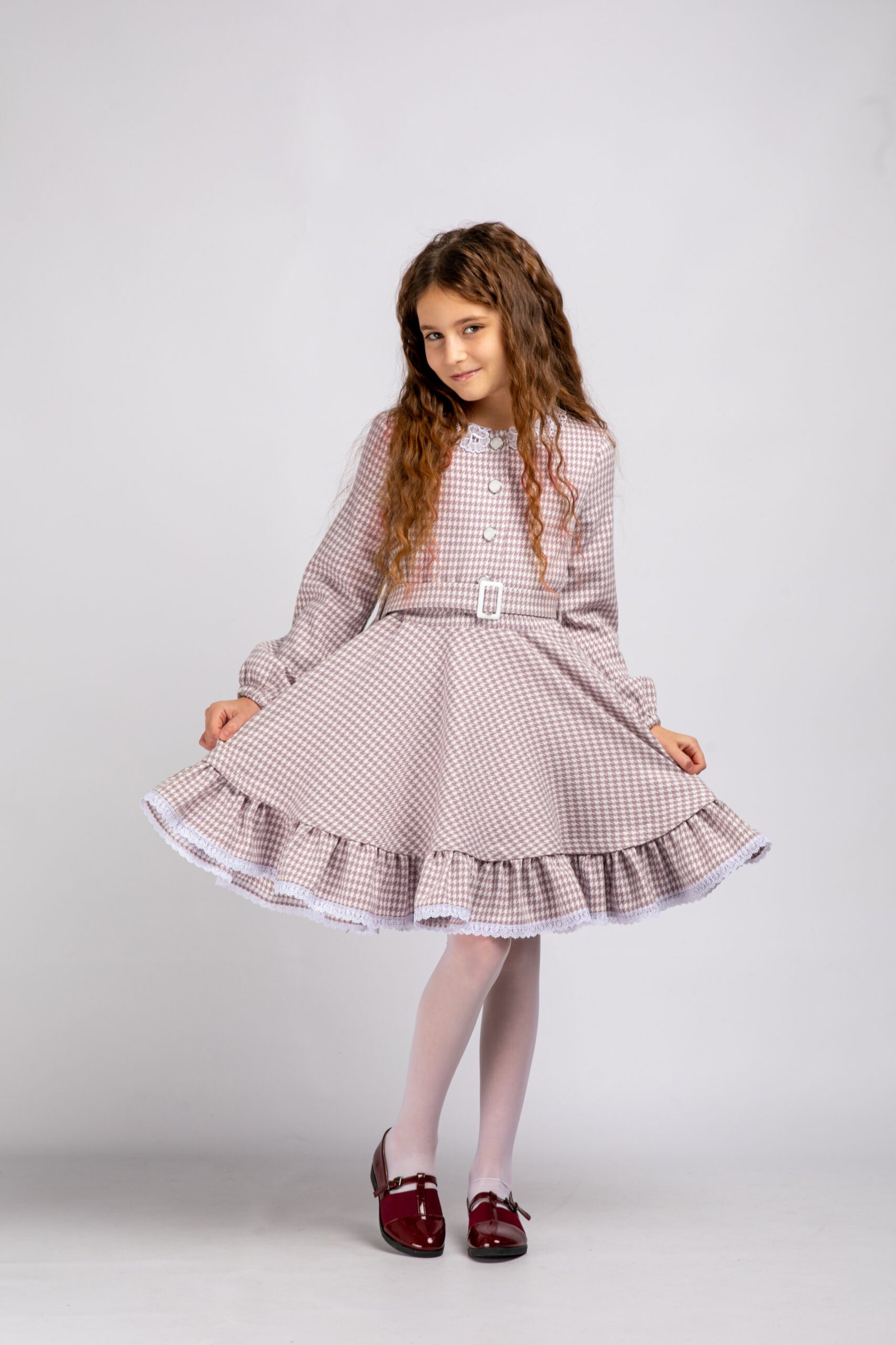 СУКНЯ З РЮШАМИ (РОЖЕВА) - Зображення 2