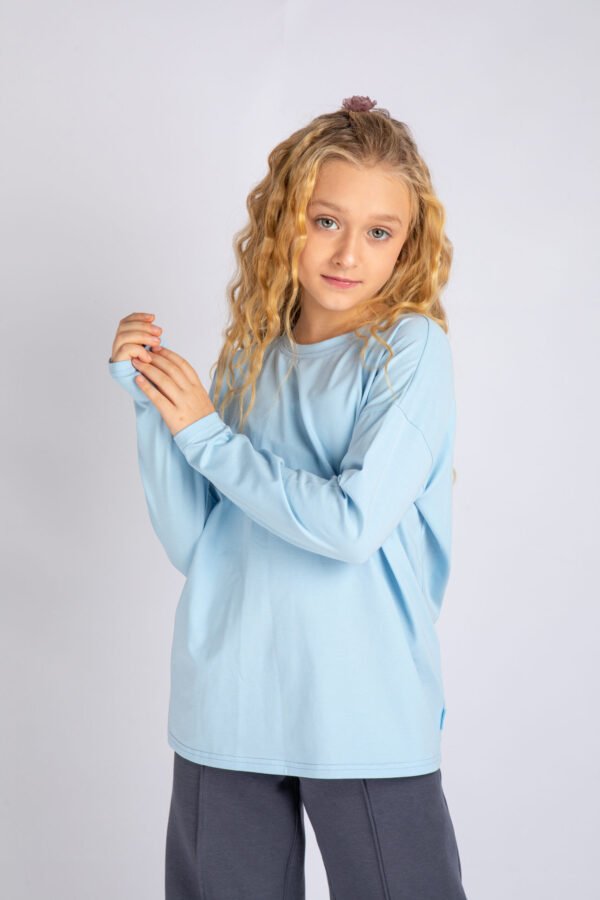 ЛОНГСЛІВ БЛАКИТНИЙ (unisex) - Зображення 6
