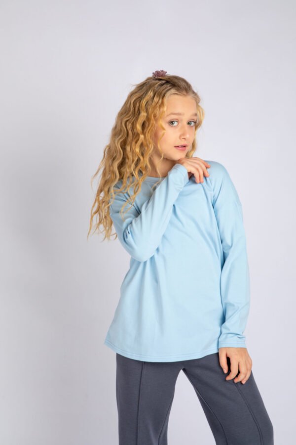 ЛОНГСЛІВ БЛАКИТНИЙ (unisex) - Зображення 8
