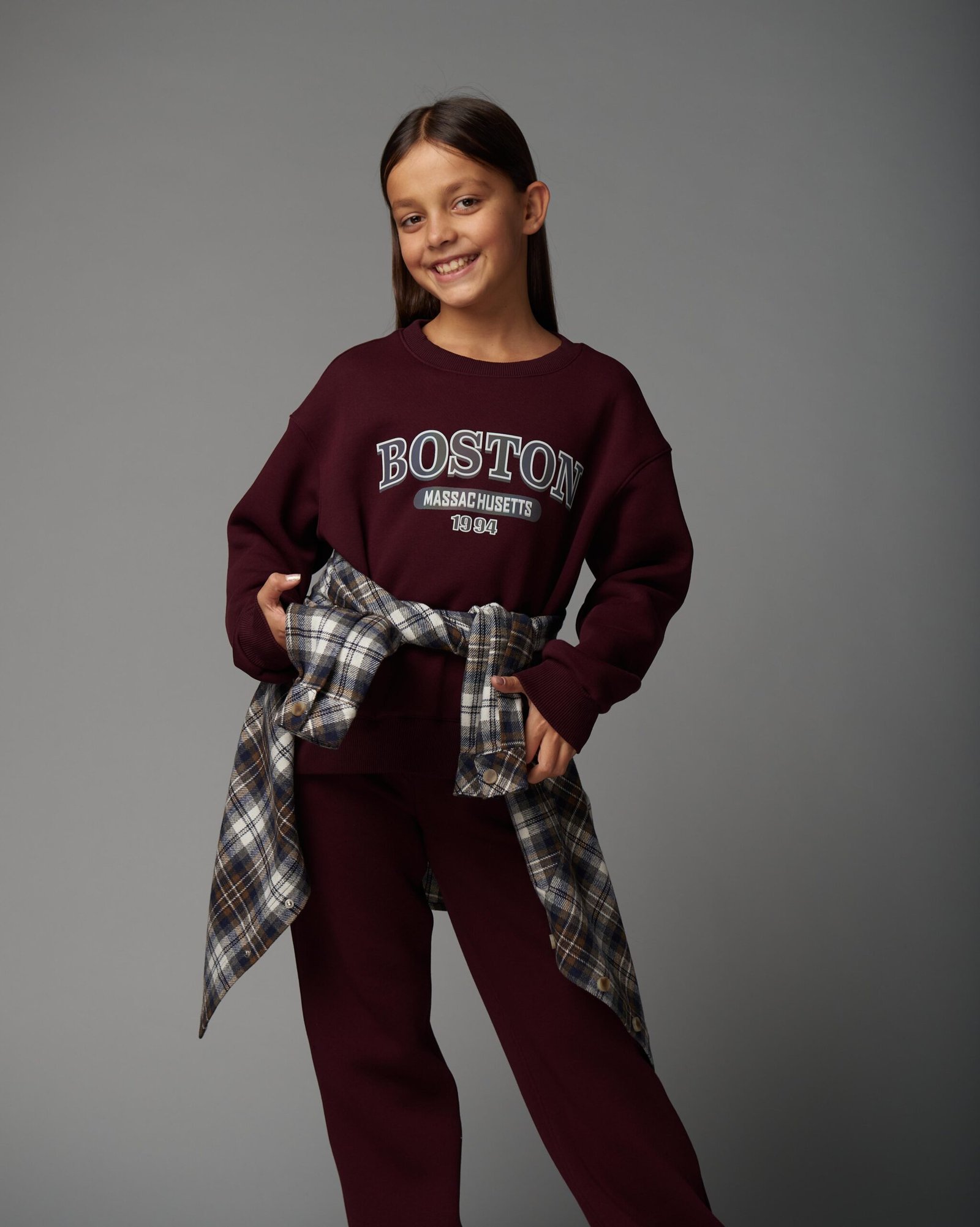 СВІТШОТ BOSTON утеплення бордо - Зображення 3