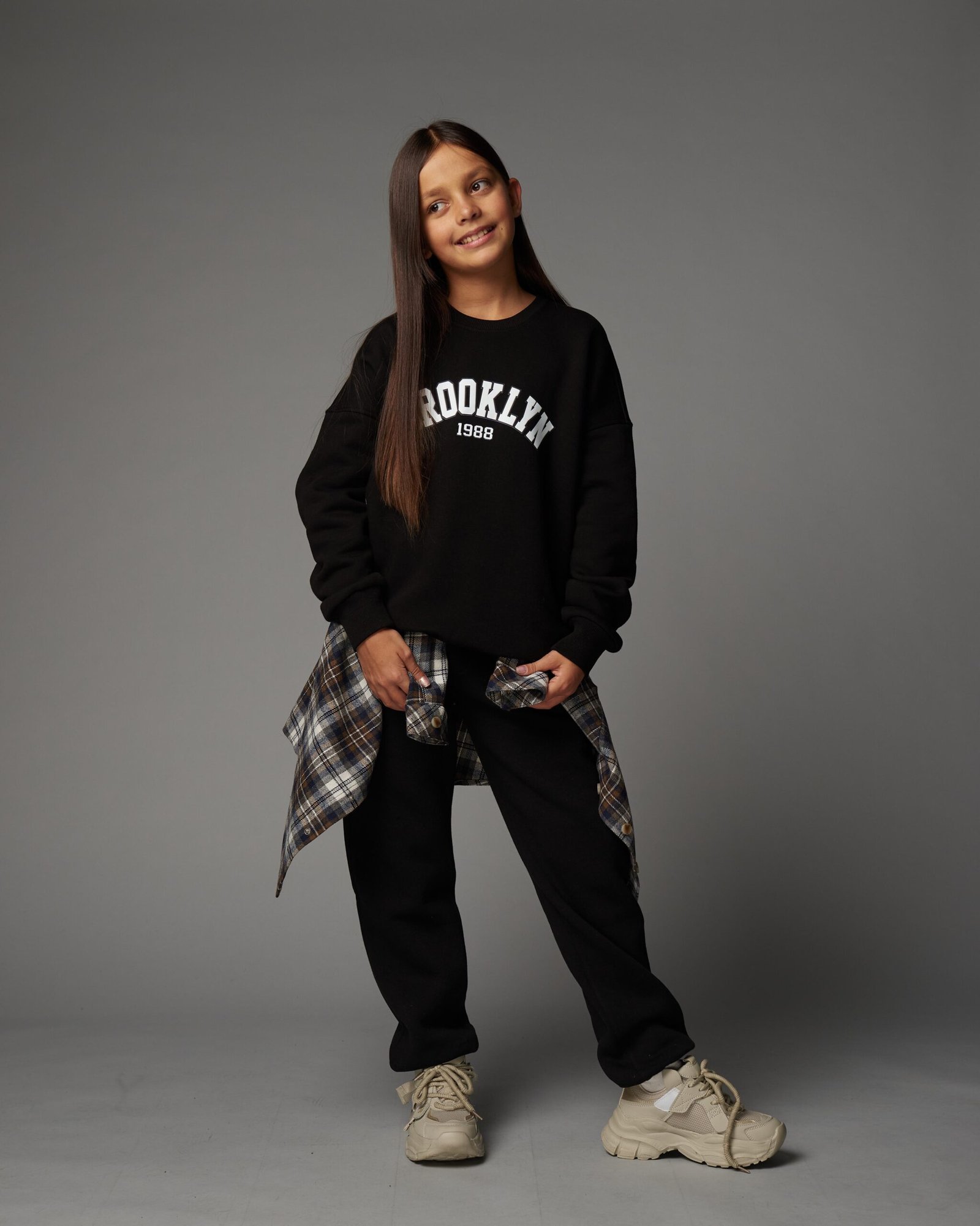 СВІТШОТ БАЗОВИЙ без утеплення "BROOKLYN" чорний - Зображення 4