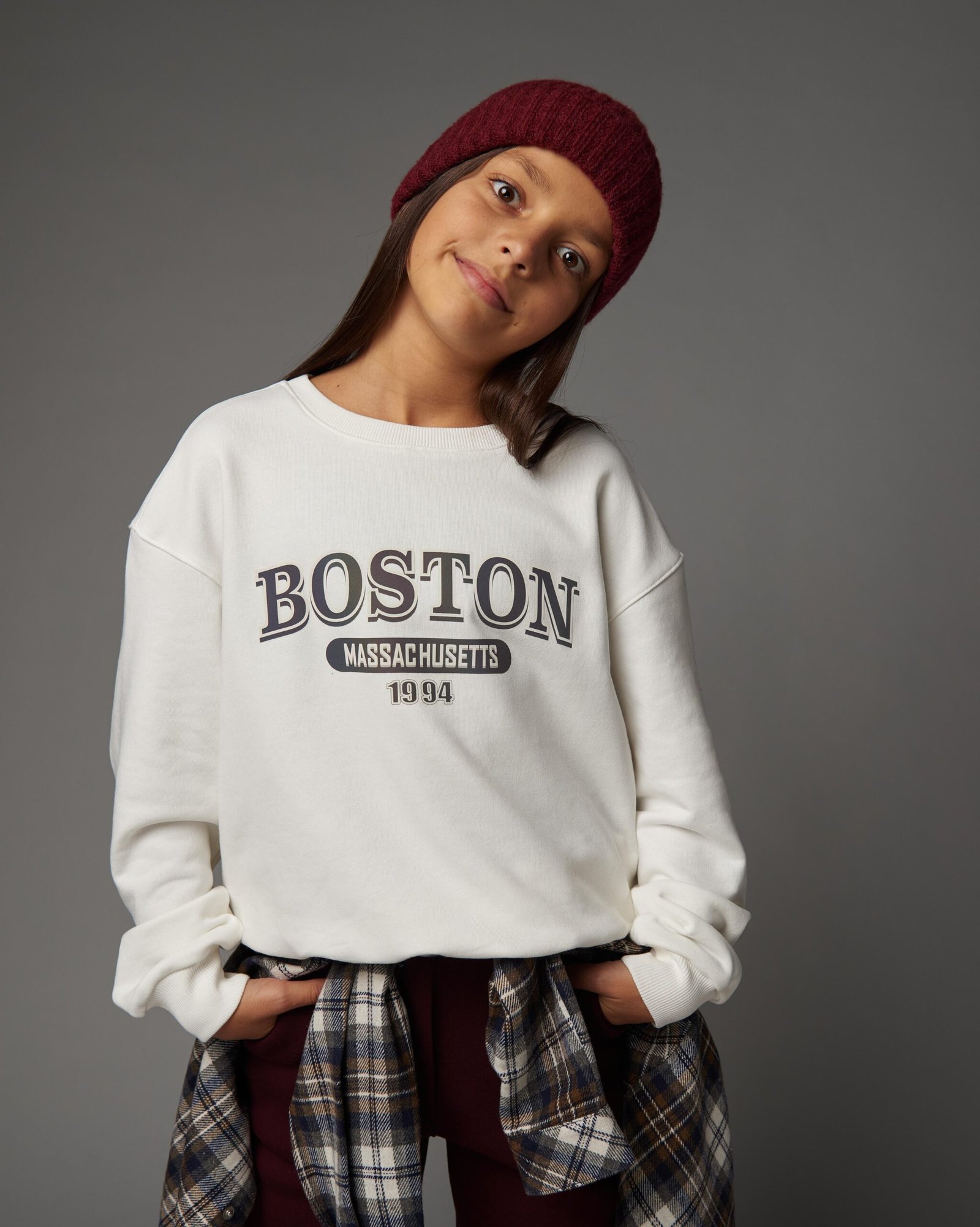 СВІТШОТ BOSTON утеплення молочний - Зображення 2