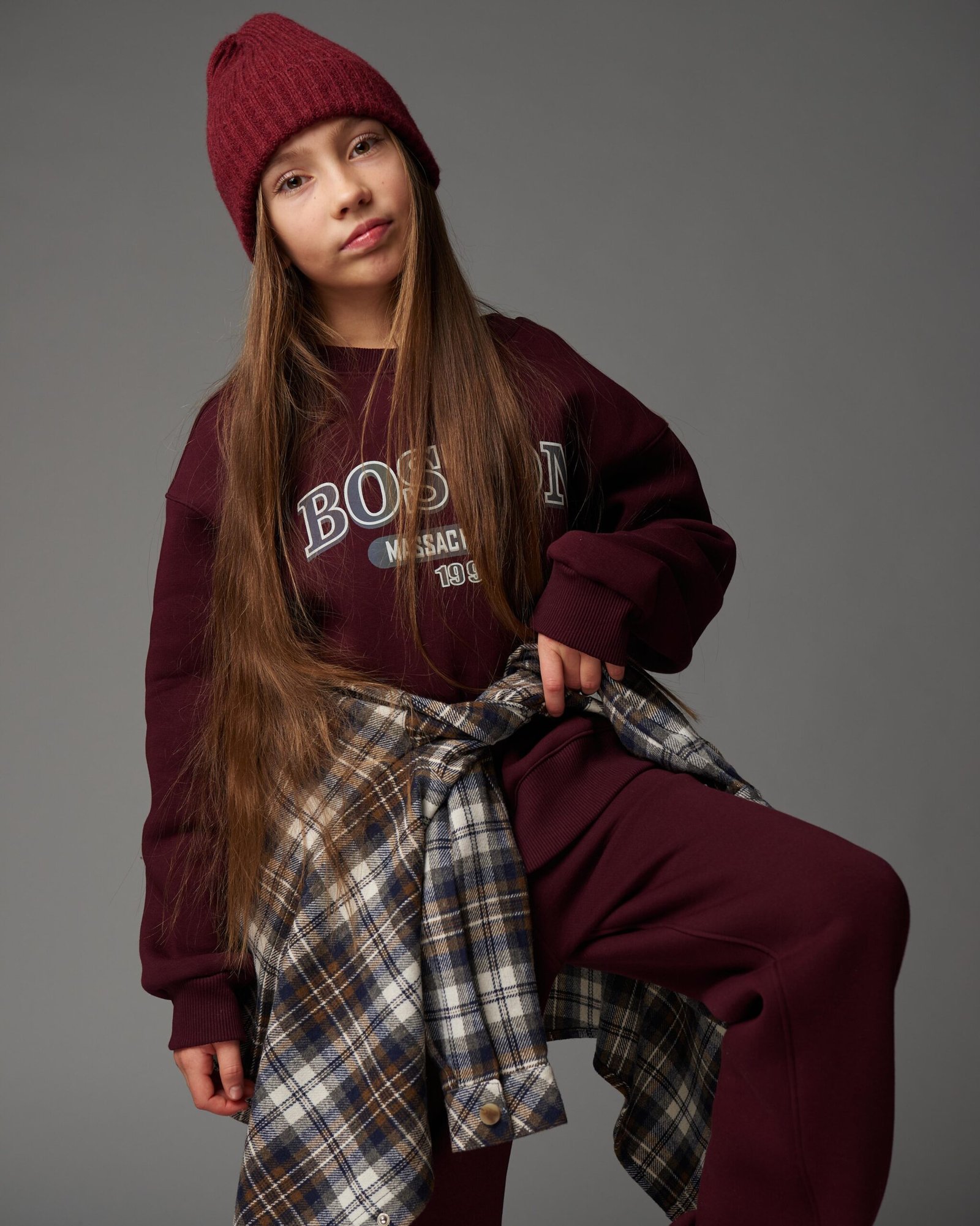 СВІТШОТ BOSTON утеплення бордо - Зображення 5