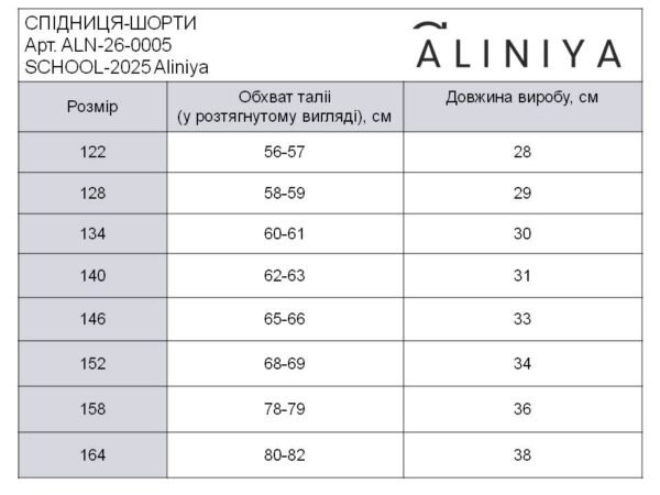 СПІДНИЦЯ-ШОРТИ сіра SCHOOL 2025 - Зображення 2
