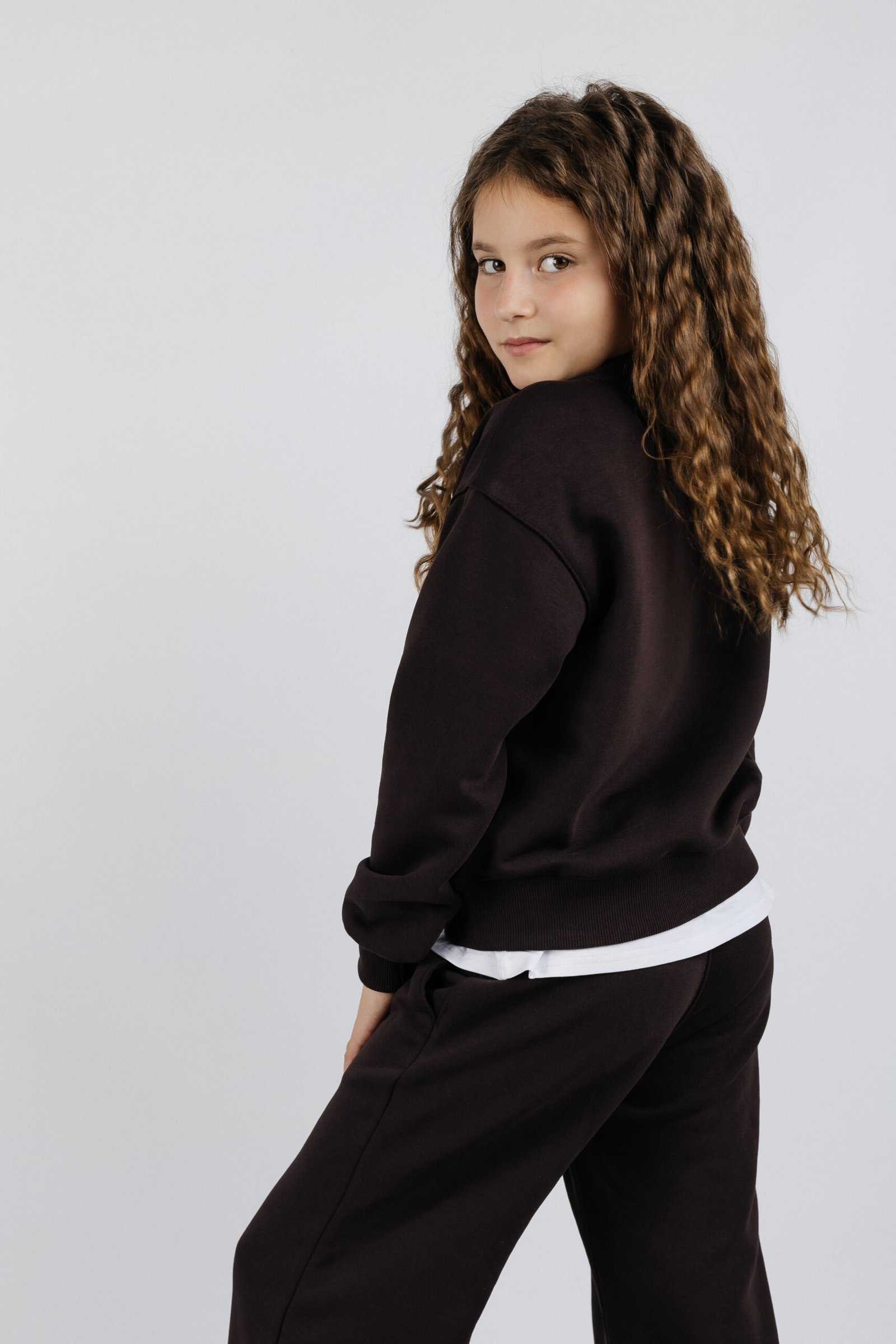 СВІТШОТ БАЗОВИЙ без утеплення "BROOKLYN" коричневий - Зображення 3