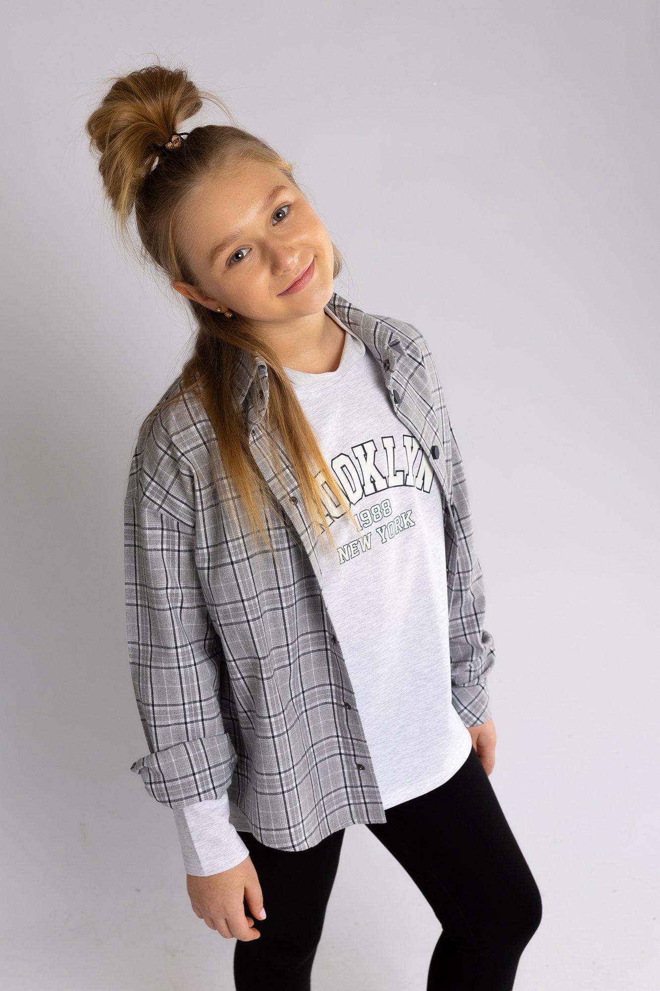 СОРОЧКА з м'якої бавовни СІРА