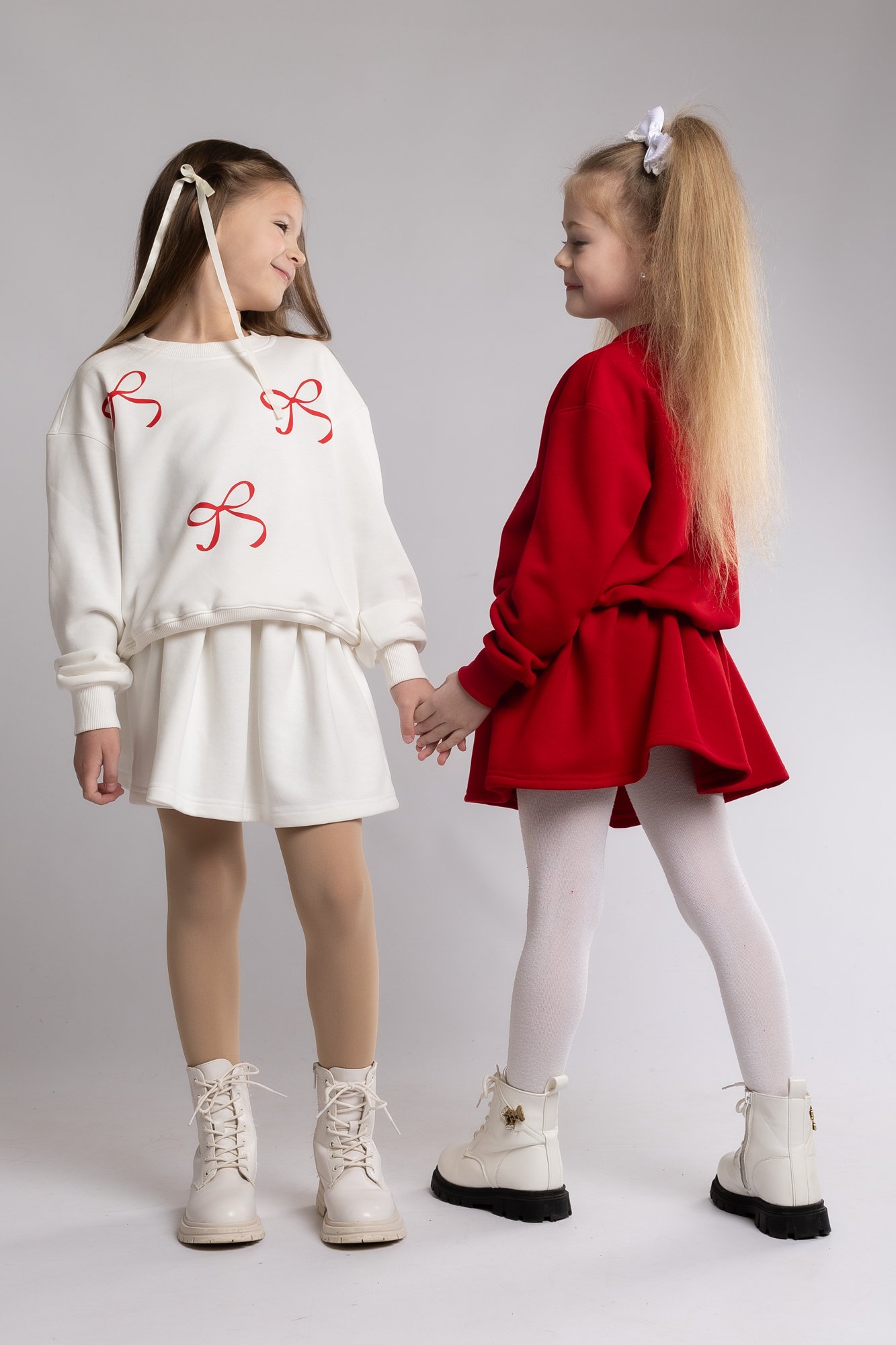 СВІТШОТ З БАНТАМИ МОЛОЧНИЙ - Зображення 4