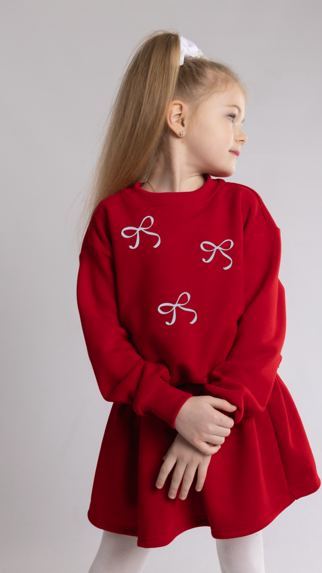 СВІТШОТ З БАНТАМИ ЧЕРВОНИЙ